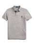 RALPH LAUREN Slim Fit Mesh Polo Shirt Canterbury Heather