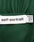 Women's Self-Portrait Pleated V-Neck Gown in Green Polyester