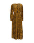 Women's Rixo Emma Midi Dress in Animal Print Polyester