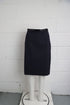 Women's Moschino Cheap And Chic Skirt with Belt in Navy Blue Virgin Wool