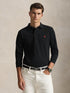 RALPH LAUREN Slim Fit Mesh Long-Sleeve Polo Black