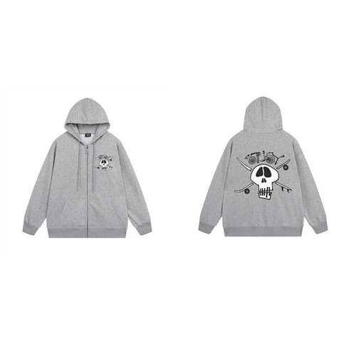 Stussy Hoodie Zip-Up Cardigan Fleece Hooded Sweater