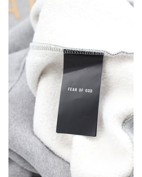 Men's Fear of God Eternal Print Long Sleeve Sweatshirt in Grey Cotton