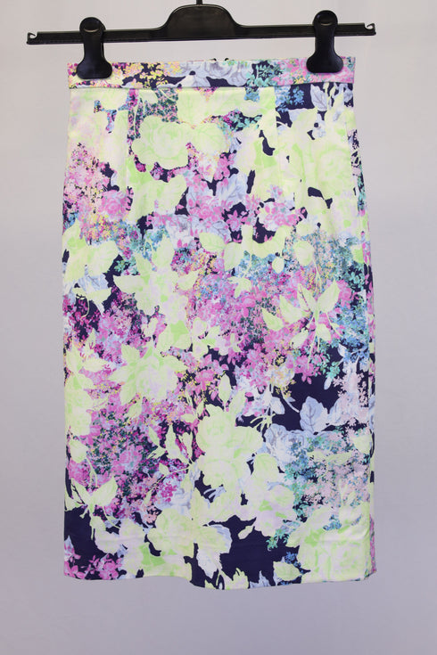 Women's Erdem Floral Print Pencil Skirt in Multicolor Viscose