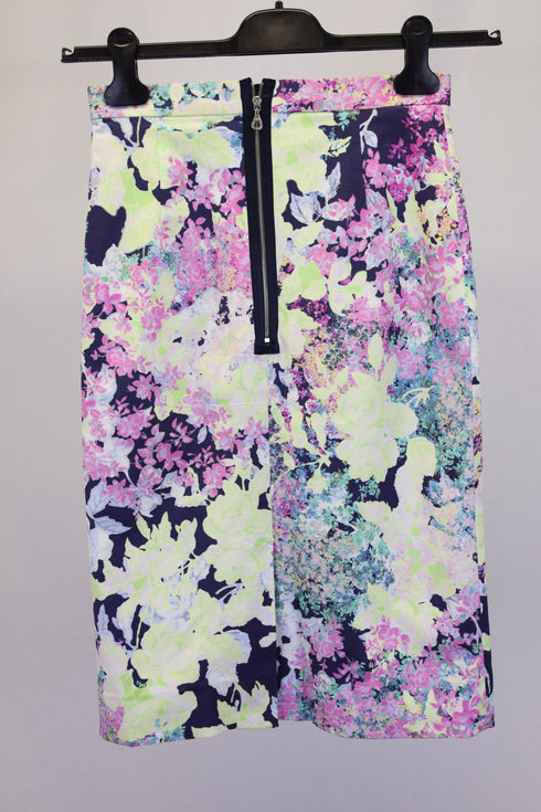 Women's Erdem Floral Print Pencil Skirt in Multicolor Viscose