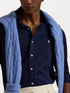 RALPH LAUREN Jersey Spread-Collar Shirt Cruise Navy