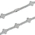 Clover Iced Prong Cuban Chain (Silver) - 8mm