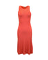 Women's Jason Wu Knitted Sleeveless Maxi Dress in Coral Viscose