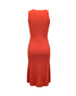 Women's Jason Wu Knitted Sleeveless Maxi Dress in Coral Viscose
