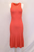Women's Jason Wu Knitted Sleeveless Maxi Dress in Coral Viscose
