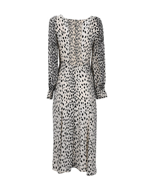 Women's Reformation Alessi Crepe Midi Dress in Animal Print Viscose