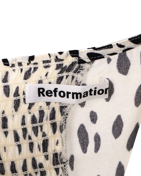 Women's Reformation Alessi Crepe Midi Dress in Animal Print Viscose