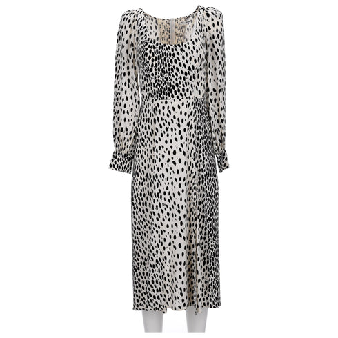 Women's Reformation Alessi Crepe Midi Dress in Animal Print Viscose