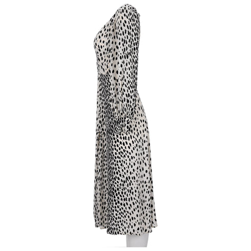 Women's Reformation Alessi Crepe Midi Dress in Animal Print Viscose