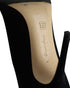 Women's Gianvito Rossi Round-toe Flared Pumps in Black Suede