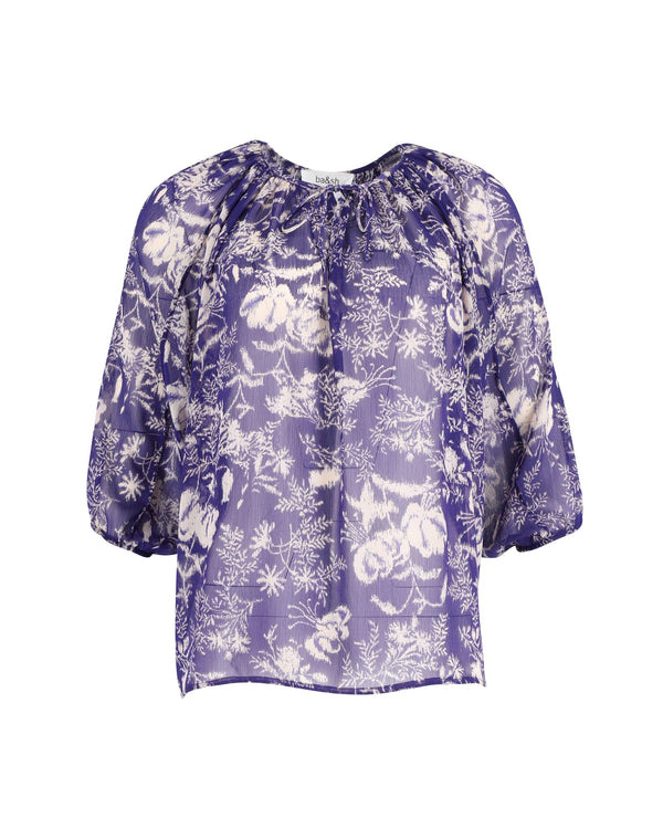 Women's Ba&sh Ulysse Blouse in Purple Polyester
