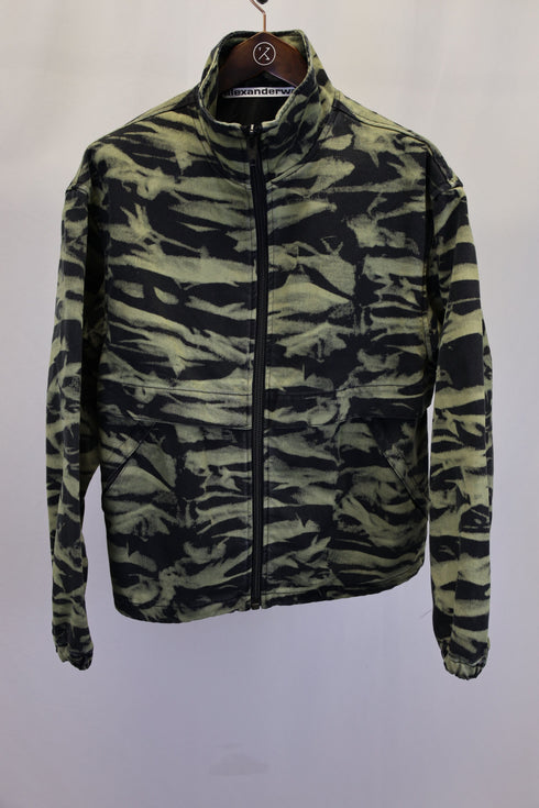 Women's Alexander Wang Printed Front-Zip Jacket in Multicolor Cotton