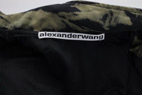 Women's Alexander Wang Printed Front-Zip Jacket in Multicolor Cotton