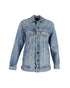 Women's Alexander Wang Daze Oversized Denim Jacket in Blue Cotton