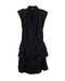 Women's Iro Calcie Day Tiered Mini Dress in Black Rayon