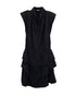 Women's Iro Calcie Day Tiered Mini Dress in Black Rayon