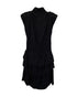 Women's Iro Calcie Day Tiered Mini Dress in Black Rayon