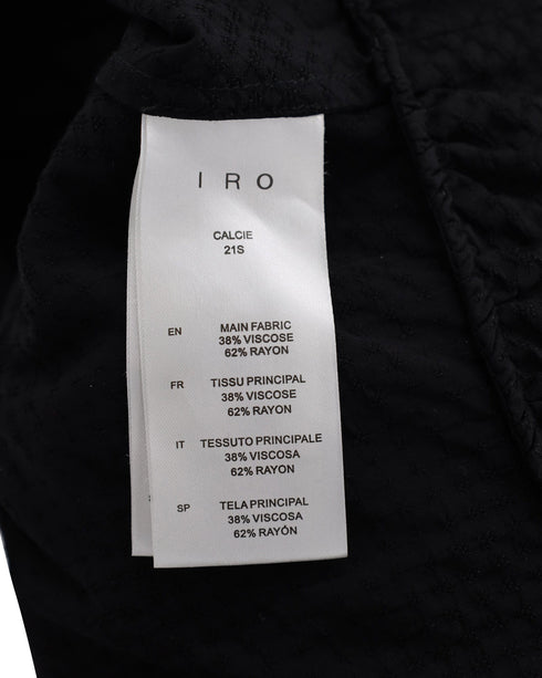 Women's Iro Calcie Day Tiered Mini Dress in Black Rayon