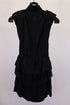 Women's Iro Calcie Day Tiered Mini Dress in Black Rayon