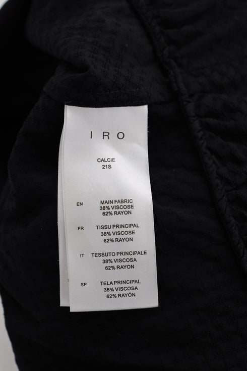Women's Iro Calcie Day Tiered Mini Dress in Black Rayon