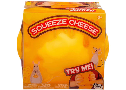 Sunny Days Entertainment Giggle Zone Square Shaped Block Cheese Squeeze Fidget Toy