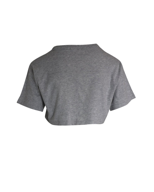 Women's Alexander Wang Cropped T-Shirt in Grey Cotton