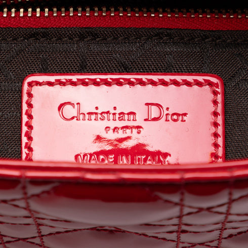 Lady Dior Bag Cannage Quilt Patent Mini