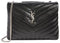 Saint Laurent Loulou Silver-tone Medium Black