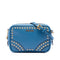 Zip Crossbody Bag Studded Vernice Saffiano Leather Mini