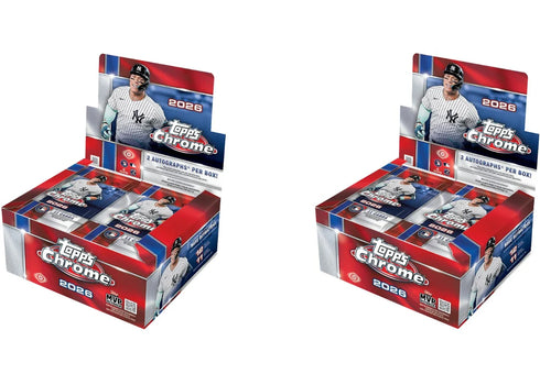 2026 Topps Chrome Baseball Jumbo Box 2x Lot