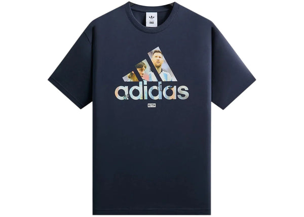 Kith x adidas Messi Football Graphic Tee Night Navy