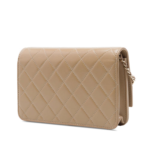 31 Shopping Bag Clutch with Chain Quilted Lambskin Small
