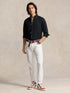 RALPH LAUREN Custom Fit Stretch Poplin Shirt Polo Black