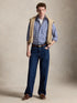 RALPH LAUREN Custom Fit Oxford Shirt Blue/White Gingham