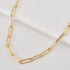 VVS Jewelry Paperclip Link Chain Necklace - .925 Sterling Silver & 18k Gold
