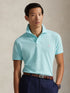 RALPH LAUREN Slim Fit Mesh Polo Shirt New Aqua