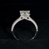 14K White Gold 1.2CT Princess Cut Moissanite Diamond Engagement Ring