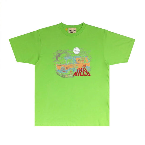 Gallery Dept T Shirt Retro Printed Loose Short-Sleeved Shirt