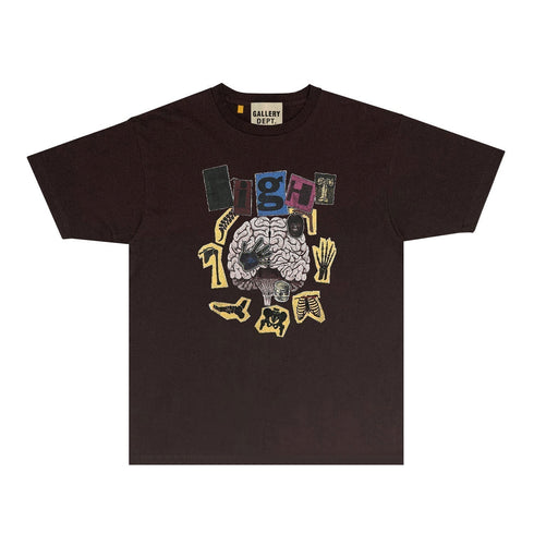 Gallery Dept T Shirt Retro Printed Loose Short-Sleeved Shirt