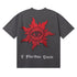 Godspeed T-shirts Street View Rose Print Cotton Casual Short Sleeve Men and Women