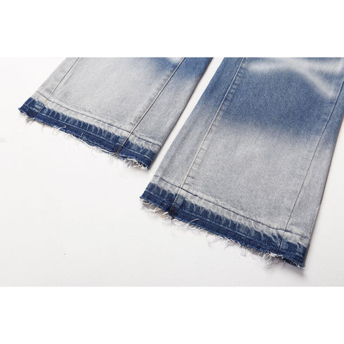 Gallery Dept Jeans leather label embroidery water ripple gradual change wash jeans