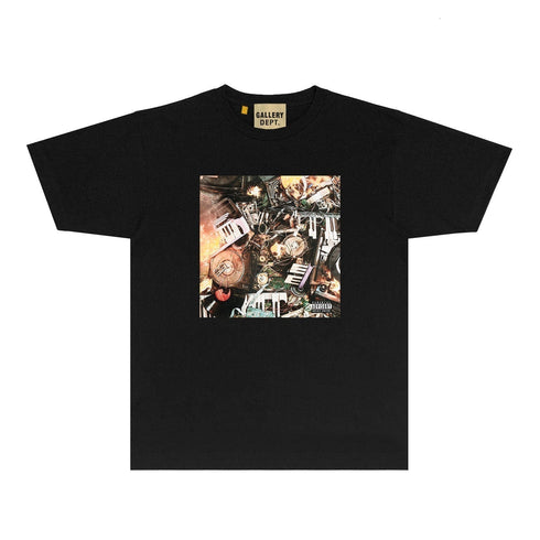Gallery Dept T Shirt Retro Printed Loose Short-Sleeved Shirt