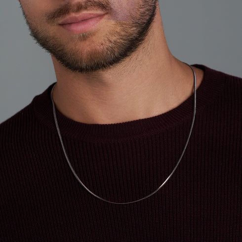2mm Silver Flat Snake Chain