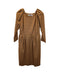 Women's Jil Sander Puff Sleeve Knee Length in Brown Wool