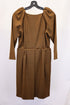 Women's Jil Sander Puff Sleeve Knee Length in Brown Wool